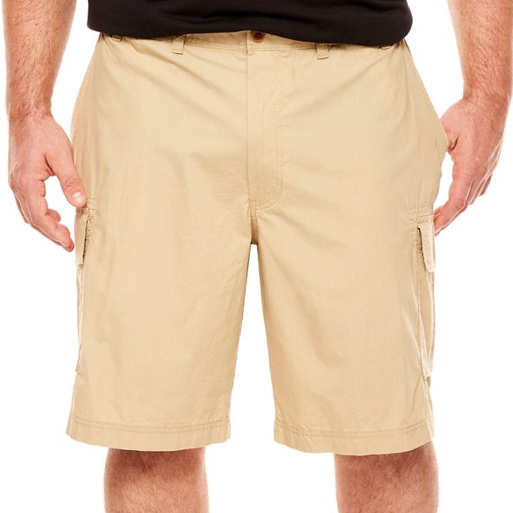 Izod Classic Fit Poplin Cargo Shorts Big And Tall