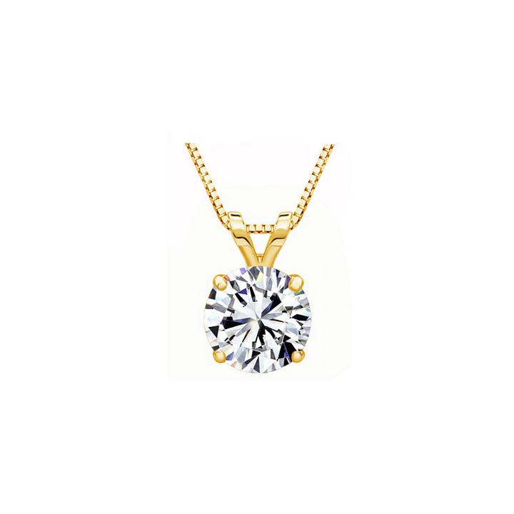 14k Gold Pendant Necklace Featuring Dwarovski Zirconia