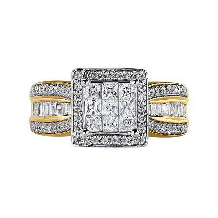 10k Yellow Gold 1 Ct. T.w. Diamond Princess-style Engagement Ring