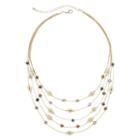 Bold Elements&trade; Gold-tone Multi-row Layered Illusion Necklace