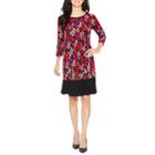 Ronni Nicole 3/4 Sleeve Dots Shift Dress