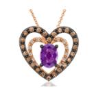 Limited Quantities Grand Sample Sale By Le Vian Grape Amethyst And 1/2 Ct. T.w. Vanilla Diamonds & Chocolate Diamonds 14k Strawberry Gold Le Vian C