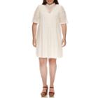 My Michelle Lace Flutter Short Sleeve A-line Dress-juniors Plus