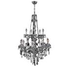 Provence Collection 15 Light 2-tier Chrome Finishand Crystal Chandelier - Large