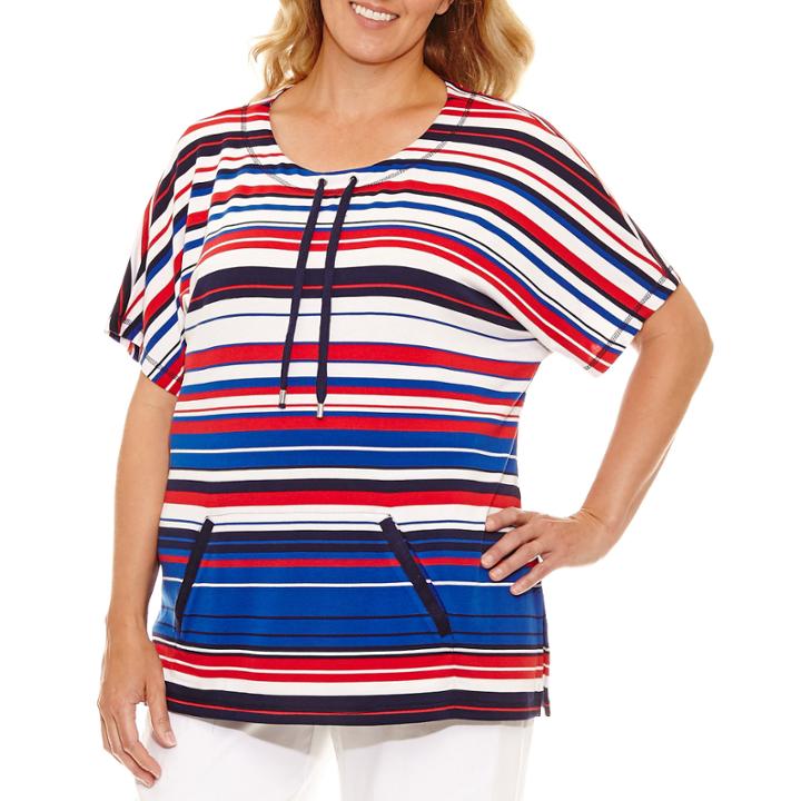 Lark Lane Summer Spirit Kangaroo Pocket Tee-plus