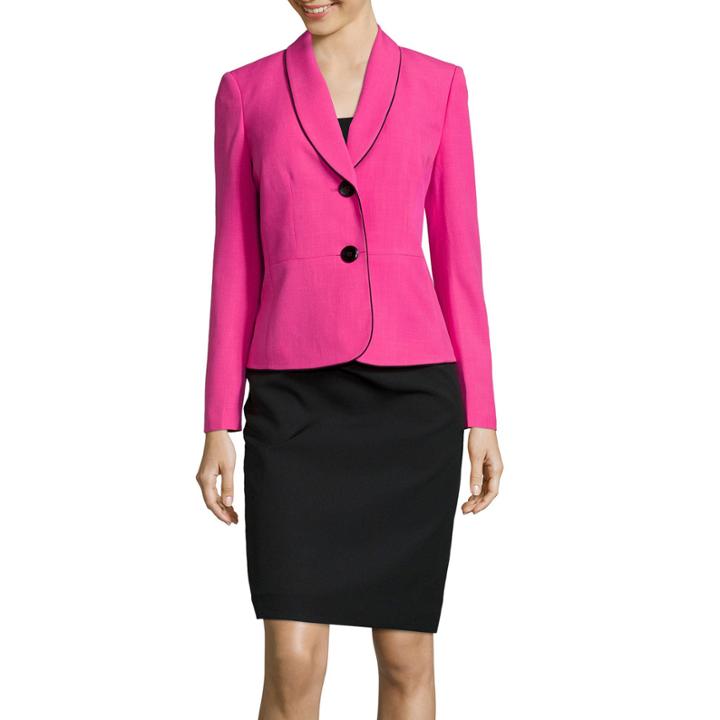 Le Suit Long-sleeve Shawl Collar Skirt Suit Set