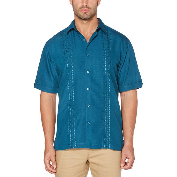 Cubavera Short Sleeve Collar Neck T-shirt-big And Tall