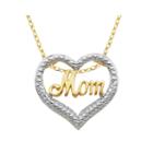 Classic Treasures&trade; Diamond-accent Mom Heart Pendant Necklace