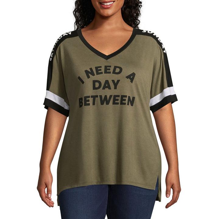 I Need A Day In Between Twist Front Tee - Juniors Plu