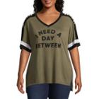 I Need A Day In Between Twist Front Tee - Juniors Plu