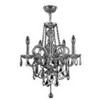 Provence Collection 5 Light Chrome Finish And Amber Crystal Chandelier 20 D X 22 H Medium