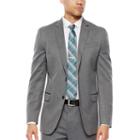 Jf J. Ferrar Gray Herringbone Stretch Suit Jacket - Classic Fit
