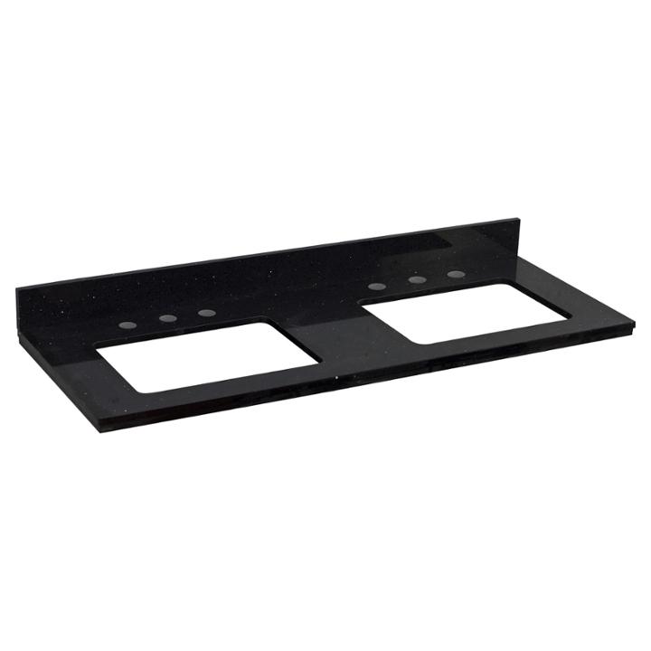 American Imaginations Shaker Rectangle Countertop8-in. O.c. Left-right Faucet Quartz Top