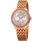 August Steiner Womens Rose Goldtone Strap Watch-as-8228rg