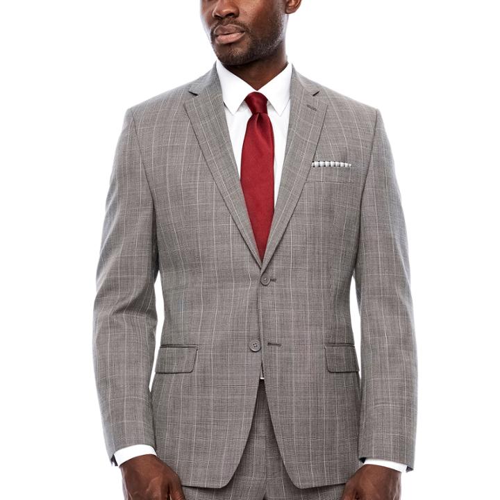 Collection By Michael Strahan Classic Fit Grid Suit Jacket