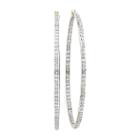 Diamond Fascination&trade; 14k Yellow Gold In And Out Hoop Earrings