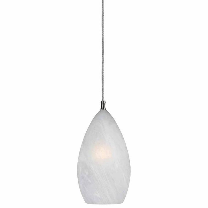 Wooten Heights 8 Tall Glass And Metal Pendant With Brushed Steel Cord