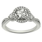 Womens 1 1/4 Ct. T.w. Round White Diamond Platinum Engagement Ring