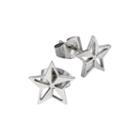 Stainless Steel Cut-out Star Stud Earrings