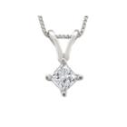 Womens 1/4 Ct. T.w. White Diamond Platinum Pendant Necklace