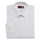 J.ferrar Easy-care Stretch Long Sleeve Broadcloth Floral Dress Shirt - Slim