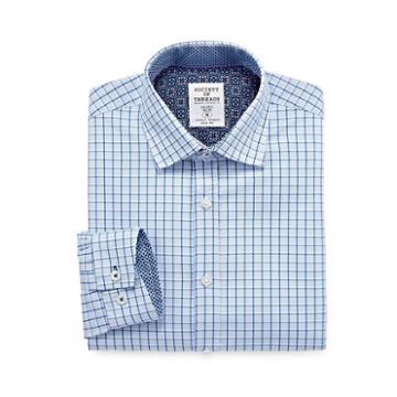 Society Of Threads Society Of Threads Dress Shirt Long Sleeve Woven Checked Dress Shirt - Slim