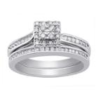 Surrounded By Love Womens 1/4 Ct. T.w. Genuine Diamond White Bridal Set