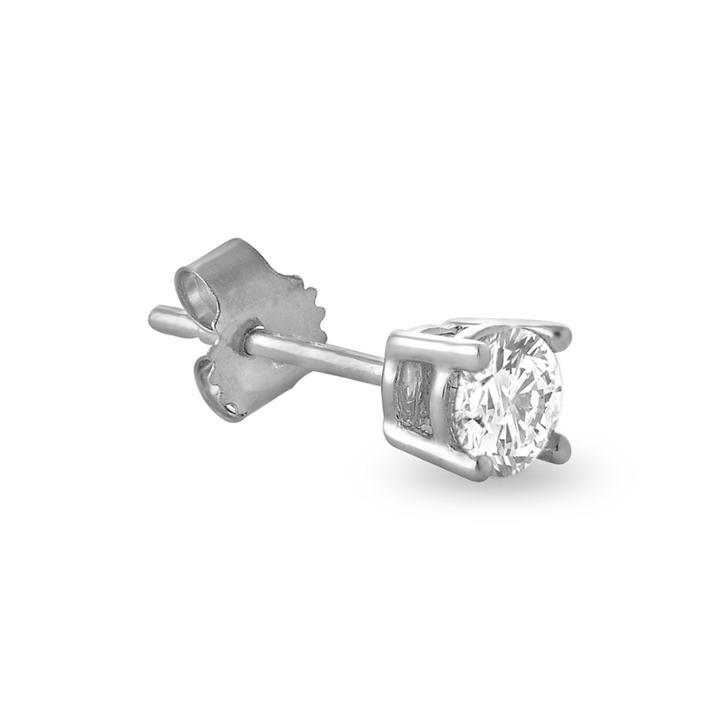 Mens 1/2 Ct. T.w. Diamond 14k White Gold Stud Earring