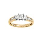 1 3/8 Ct. T.w. Diamond 14k Two-tone Gold Engagement Ring