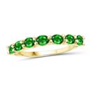 Womens Chrome Diopside Green 14k Gold Over Silver Side Stone Ring
