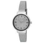 Laura Ashley Womens Silver Tone Strap Watch-la31041ss
