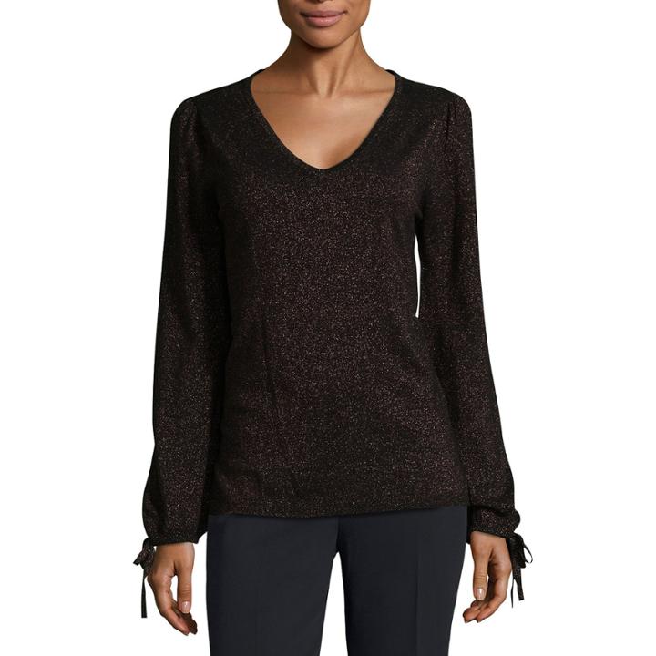 W V-neck Lurex Pullo