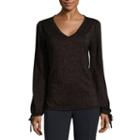 W V-neck Lurex Pullo