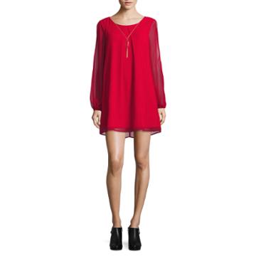 Love Reigns Long Sleeve A-line Dress-juniors