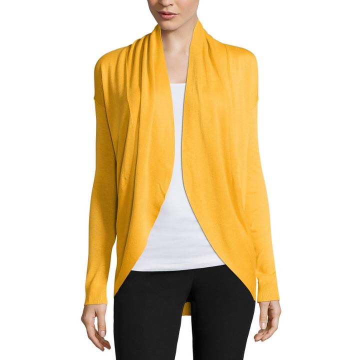 Worthington Long-sleeve Drop-shoulder Cardigan
