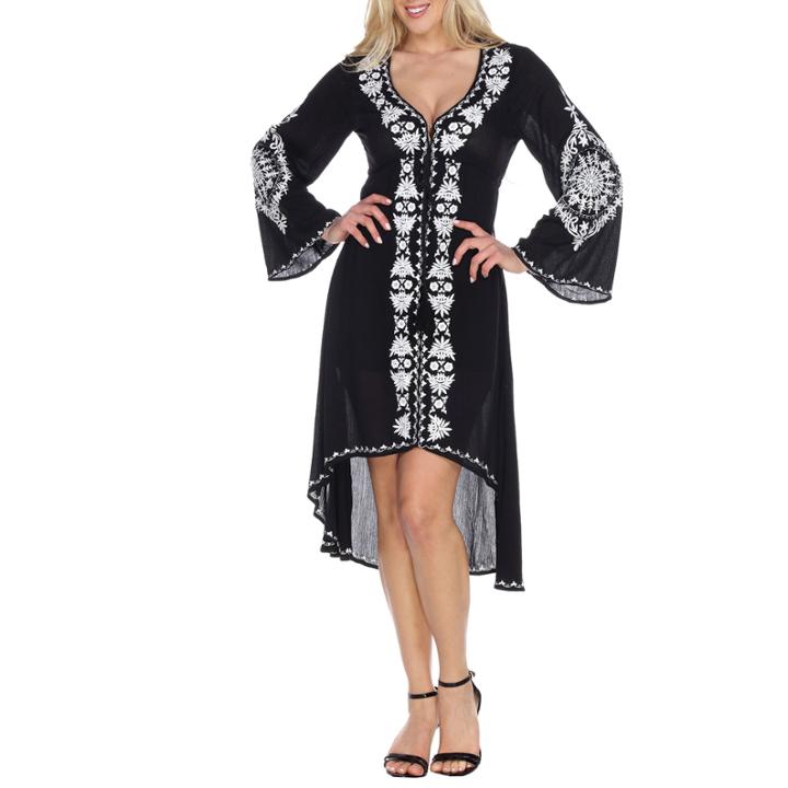 White Mark Gwyneth Long Sleeve Sheath Dress