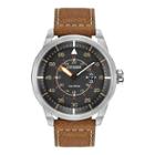 Citizen Eco-drive Mens Brown Leather Watch Aw1361-10h