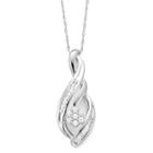 Diamond Blossom 1/4 Ct. T.w. Diamond Sterling Silver Pendant Necklace