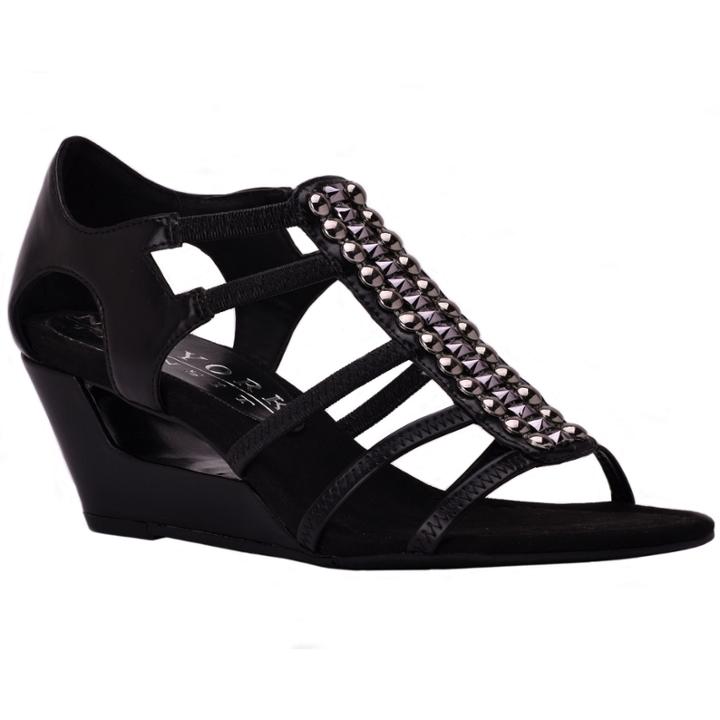 New York Transit Bold Action Womens Wedge Sandals