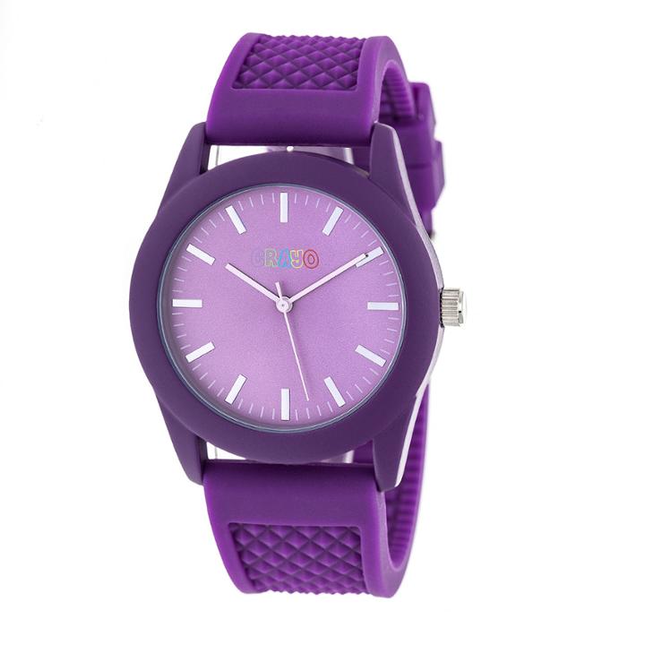 Crayo Unisex Purple Strap Watch-cracr3705