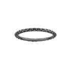 Personally Stackable Black Sterling Silver Stackable 1.5mm Criss-cross Ring