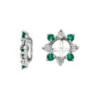 Lab-created Emerald And Diamond Accent Earring Jackets