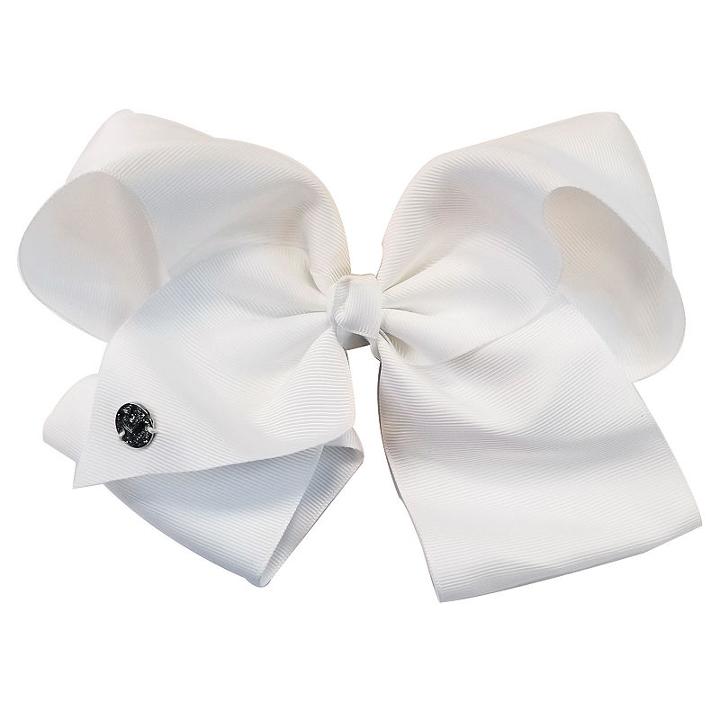 Jojo Siwa Large Signature Hair Bow Solid White Basic