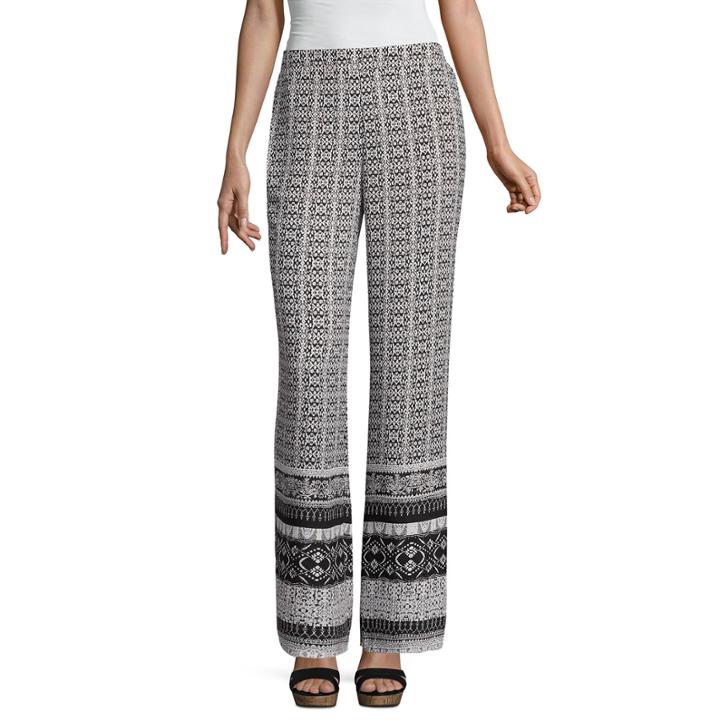 By & By Bordered Palazzo Pants-juniors