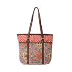 Waverly Paisley Floral Quilted Medium Tote Bag
