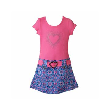 Lilt Short Sleeve Drop Waist Dress - Preschool