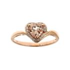 Womens 1/10 Ct. T.w. Pink 10k Gold Cocktail Ring