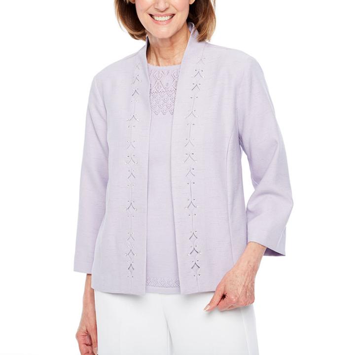 Alfred Dunner Roman Holiday Shirt Jacket-petites