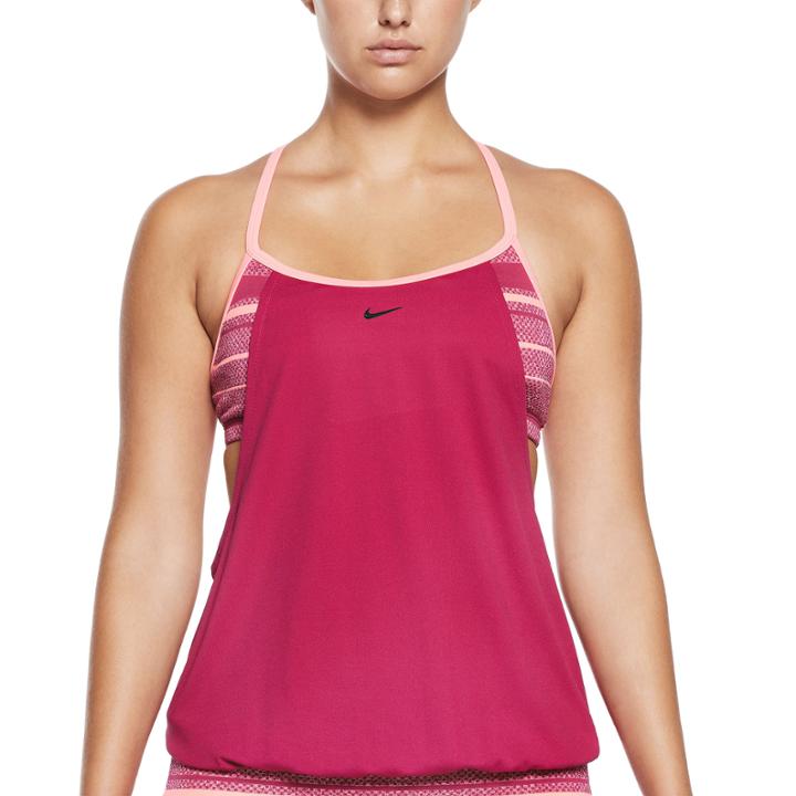 Nike Stripe Tankini Swimsuit Top