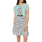 R & K Originals Short-sleeve Textured Jacket Dress - Petite